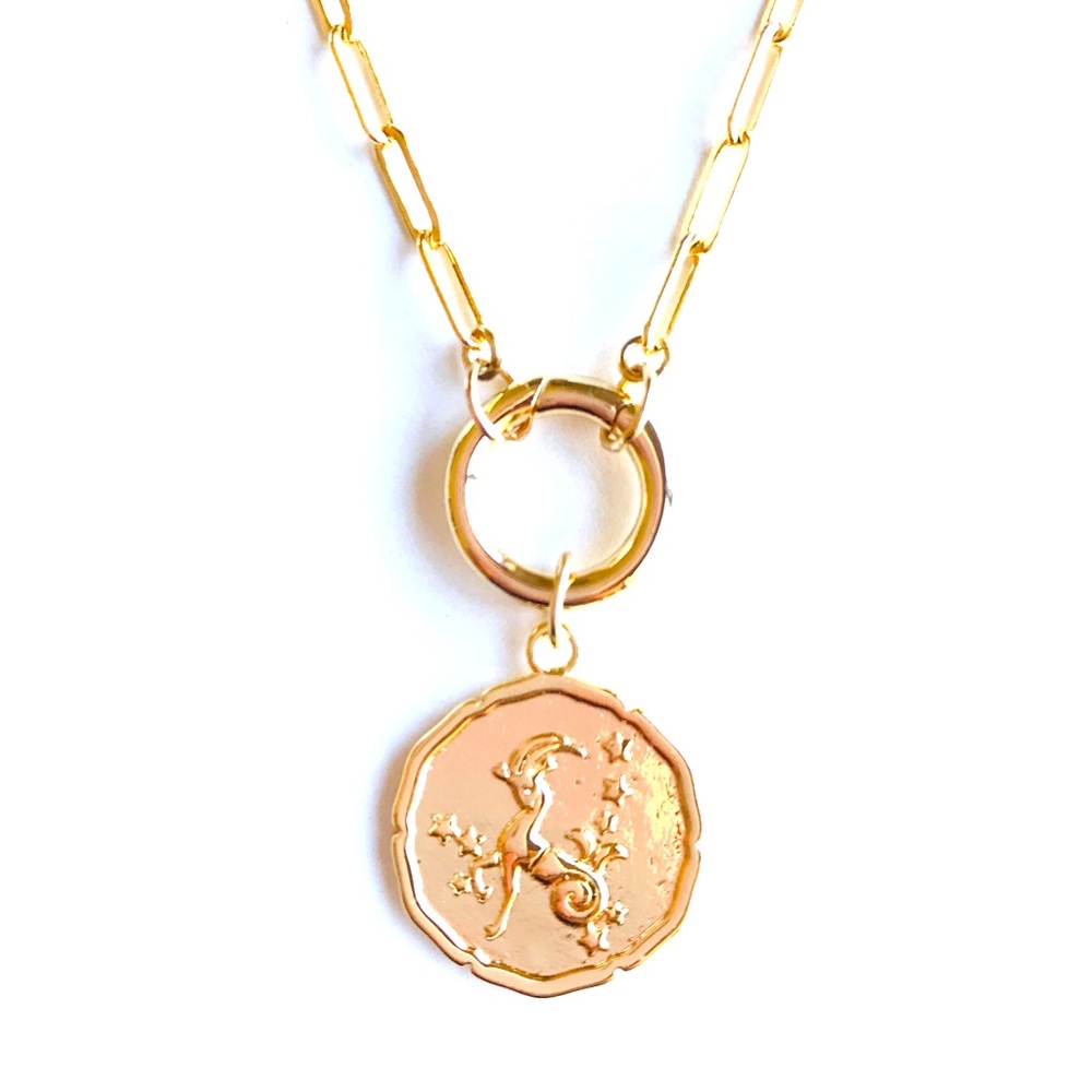 18” CAPRICORN Zodiac Charm Necklace ♑️